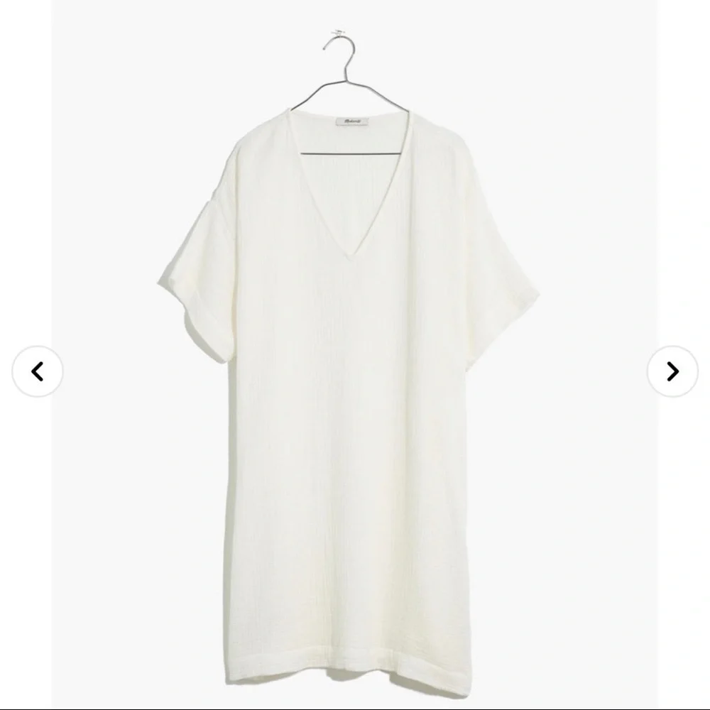 Madewell Cotton Gauze Cover-Up Tunic Dress MC129 Vacation Beach Summer Size XS